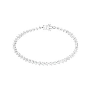 Pulsera tennis de oro blanco con diamantes - Imagen 2