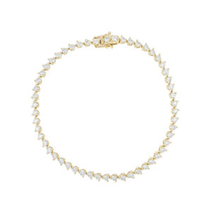 Pulsera tennis de oro amarillo con diamantes