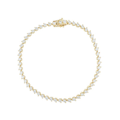 Pulsera tennis de oro amarillo con diamantes