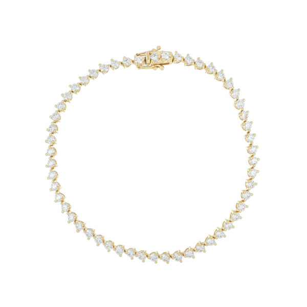 Pulsera tennis de oro amarillo con diamantes