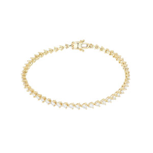 Pulsera tennis de oro amarillo con diamantes - Imagen 2