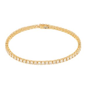 Pulsera tennis en oro amarillo con diamantes