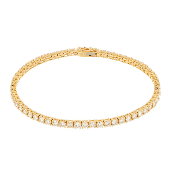 Pulsera tennis en oro amarillo con diamantes