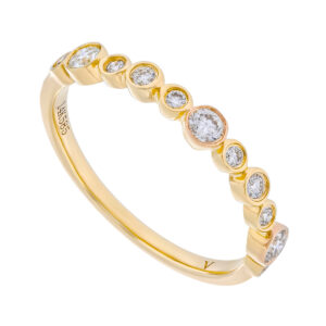 Churumbela de oro amarillo con diamantes