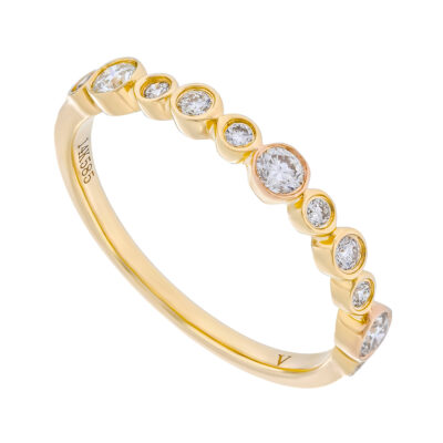 Churumbela de oro amarillo con diamantes