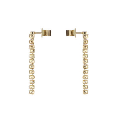 Aretes de Oro Amarillo con Diamantes - Imagen 3