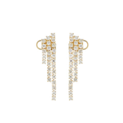 Aretes de Oro Amarillo con Diamantes