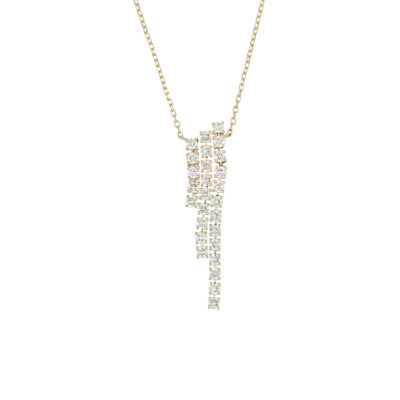 Gargantilla de Oro Amarillo con Diamantes