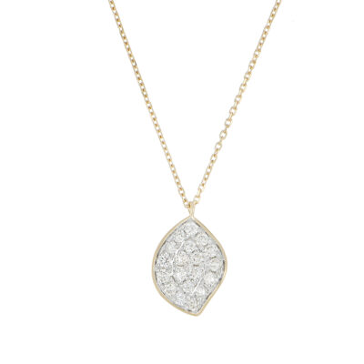 Gargantilla de Oro Amarillo y Dije con Diamantes